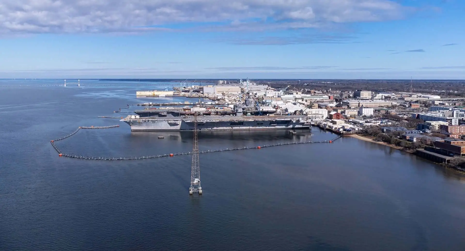 Aerial view of Newport News Virginia